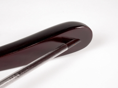 Deluxe Walnut Color Wooden Suit Hanger With A Wood Bar