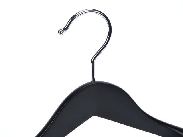 Black Color Wooden Clothes Hanger With Square Bar