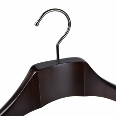 Deluxe Walnut Color Wooden Coat Hangers