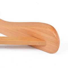 Deluxe Natural Color Wooden Suit Hanger With Square Bar