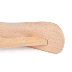 Deluxe Unpainted Natural Color Wooden Suit Hanger With Square Bar