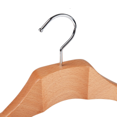Deluxe Natural Color Wooden Suit Hanger With Square Bar