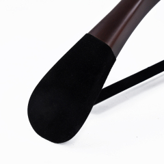 Deluxe Walnut Color Wooden Suit Hanger With Sliding Bar
