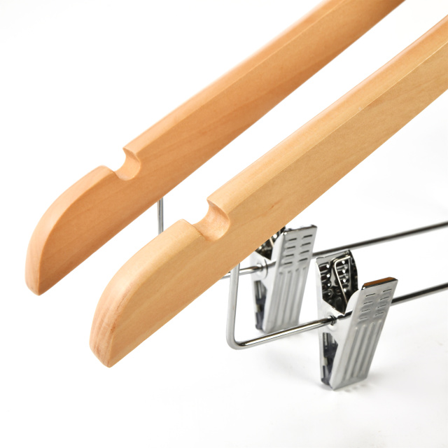 High-Grade Wooden Suit Hangers Skirt Hangers With Clips