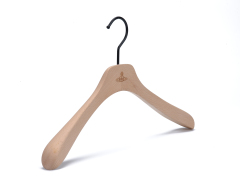 Deluxe Unpainted Natural Color Wooden Coat Hanger