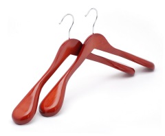 Cherry Color Wooden Coat Hangers