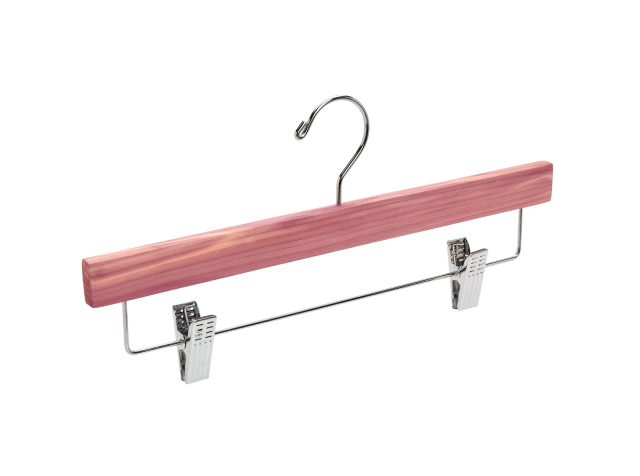 Cedar Wood Pants Hanger With Clips