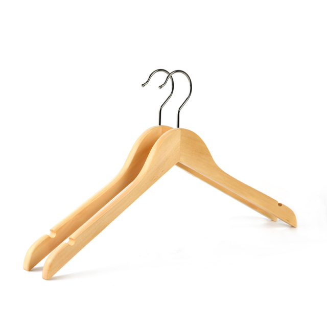 Tops Clothing Natural Wooden Hangers For Shirt Coat Suit