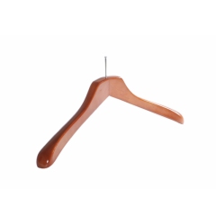 Deluxe Hotel Wooden Coat Hangers Cherry Color With Anti Theft Hook