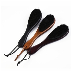 Wooden Horsehair Bristle Brush Long Handle Soft Clothes Cleaning Brush For Hotel Household