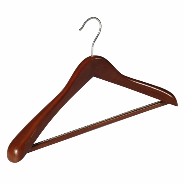 Luxury Brown Wooden Suit Hangers For Clothes