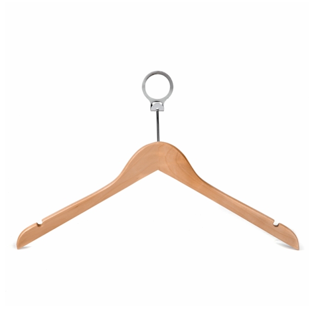 Natural Hotel Wooden Top Hangers For Clothing