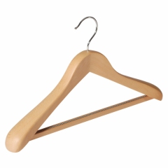 Deluxe Natural Beech Wood Suit Coat Hangers With Square Bar