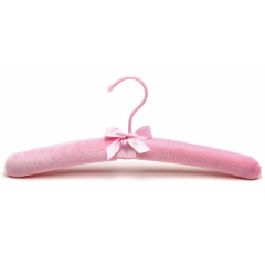 Deluxe Pink Flannel Hangers Cotton Padded Hangers Satin Padded Hangers