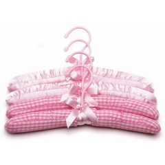 High Quality Padded Clothes Pink Satin Hangers