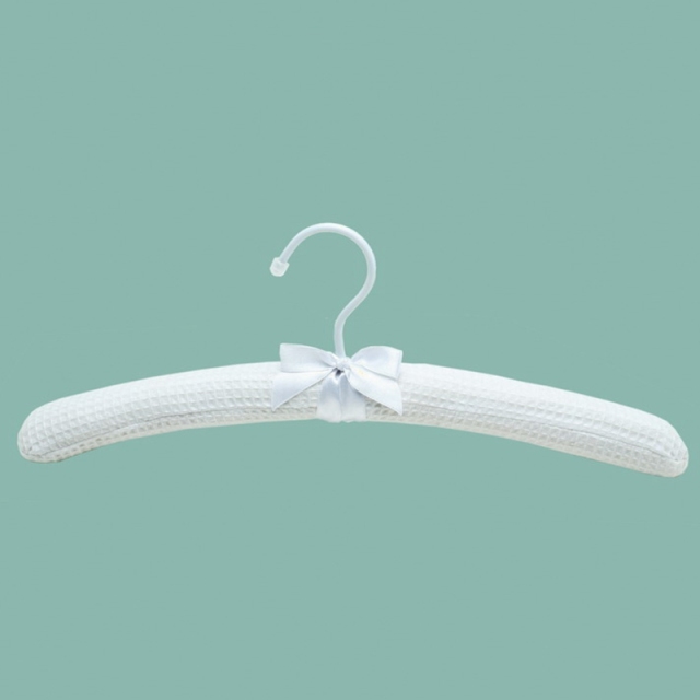 Luxury Soft White Satin Wedding Clothes Hangers