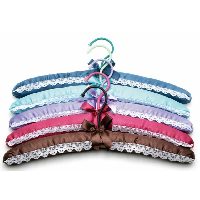 Ladies Elegant Satin Silk Padded Lingerie Underwear Display Hangers