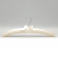 Factory Ivory Satin Padded Clothes Hangers For Coat Wedding Dress Hangers