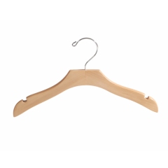 Natural Color Kids Wooden Hangers Baby Clothes Hangers For Closet