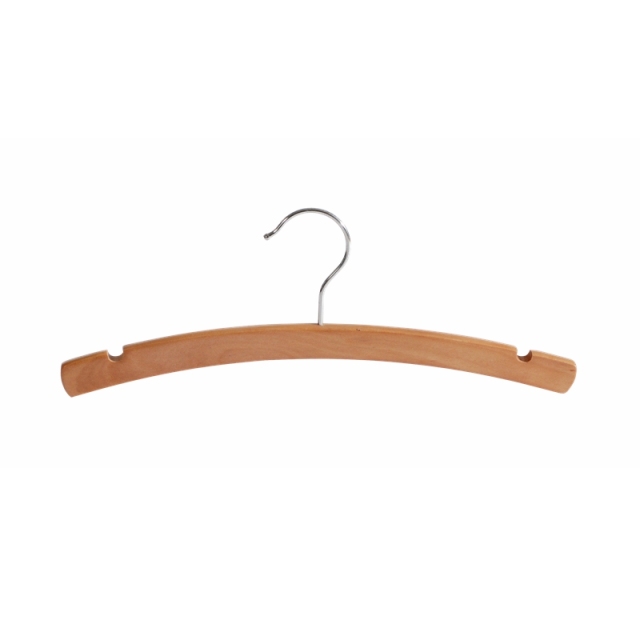 Natural Wood Clothes Hanger Non-Slip Kids Wooden For Babies Moon Shape Baby Hanger