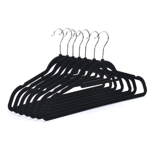Premium Velvet Hangers Non-Slip Flocked Felt Hangers Durable Slim Black Hangers for Closet