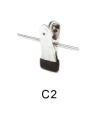Chrome clip with black vinyl