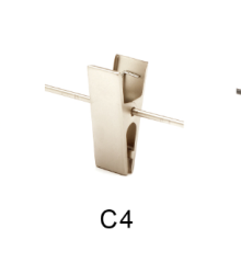 Big flat clip in nickel finish