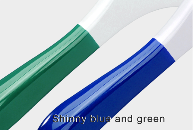 Shinny blue and green color