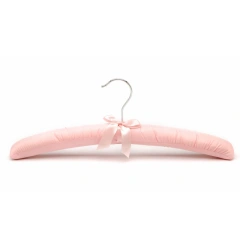 Flowered Satin Hanger Padded Clothing Hanger Silk Satin Sponge Hangers In Hotel