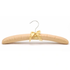 Flowered Satin Hanger Padded Clothing Hanger Silk Satin Sponge Hangers In Hotel