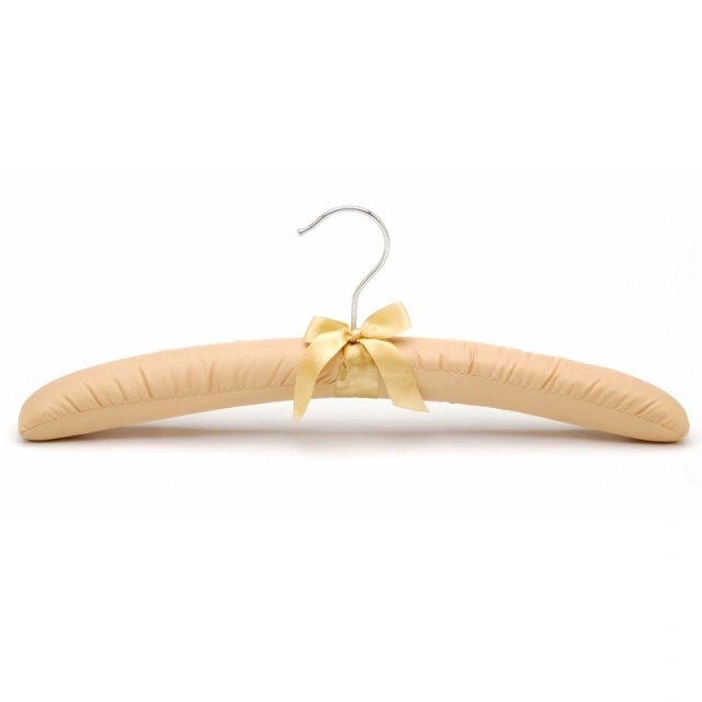 Flowered Satin Hanger Padded Clothing Hanger Silk Satin Sponge Hangers In Hotel