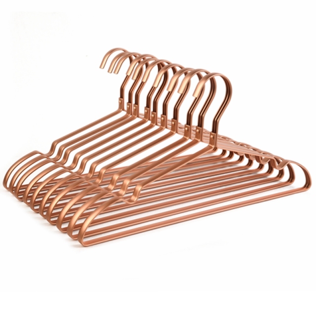 3-Color Aluminum Hangers, Matte Gold Metal Hanger, Aluminum Hanger for Coat & Shirt