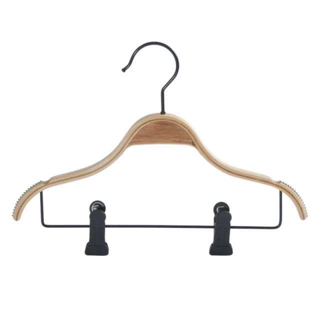 High Quality Natural Bamboo Kids Baby Children Clothing Hangers