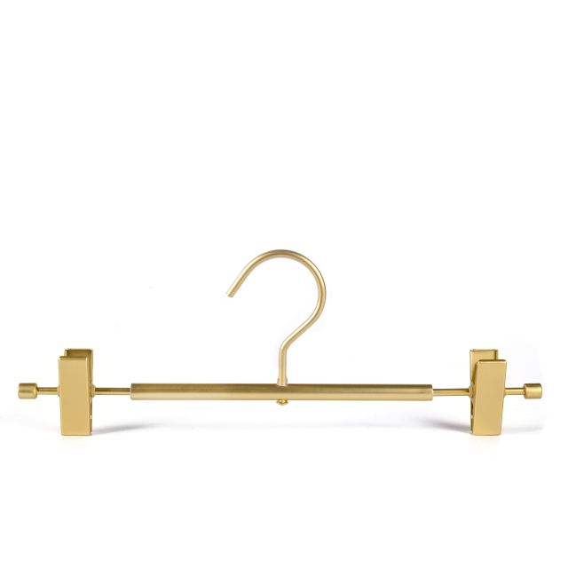 3-Color Aluminum Pants Hangers, Matte Gold Metal Hanger, Aluminum Hanger for Trousers & Pants