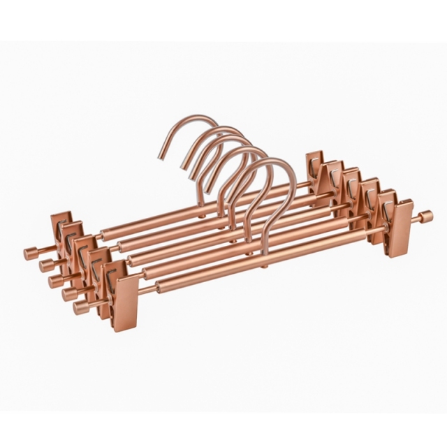 3-Color Aluminum Pants Hangers, Matte Gold Metal Hanger, Aluminum Hanger for Trousers & Pants