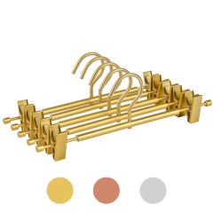 3-Color Aluminum Pants Hangers, Matte Gold Metal Hanger, Aluminum Hanger for Trousers & Pants