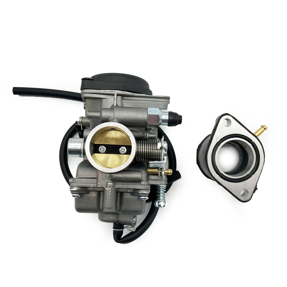 Carburetor with Intake Manifold &amp; Air Filter Rubber Boot Hose for TK JIANSHE LONCIN BASHAN 250cc ATV QUAD ATV250 JS250 Carb