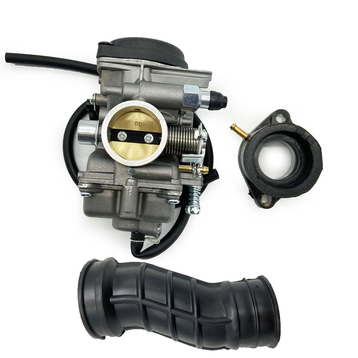 Carburetor with Intake Manifold &amp; Air Filter Rubber Boot Hose for TK JIANSHE LONCIN BASHAN 250cc ATV QUAD ATV250 JS250 Carb