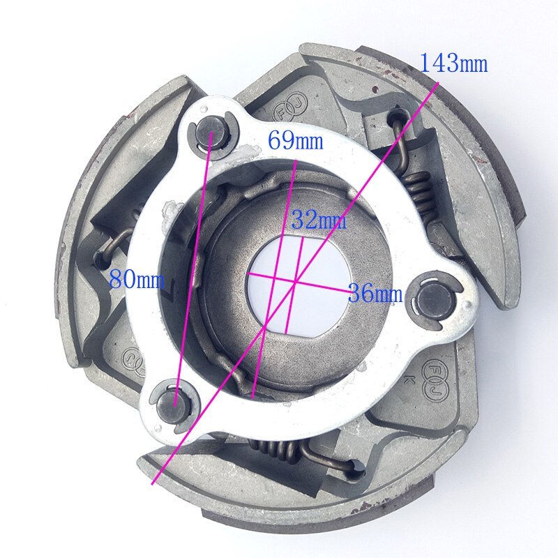 143mm Clutch for Linhai 260cc 300cc MAJESTY 250CC 260CC 300CC YP250 JL250 LH300 Buyang D300 Feishen Gsmoon ATV Quad Buggy