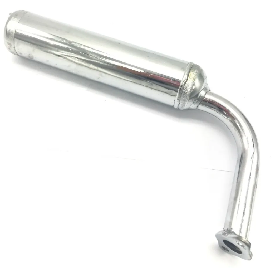 New Silver Colour 60CC 80CC Bicycle Exhaust Muffler Pipe Bike Engine Kits