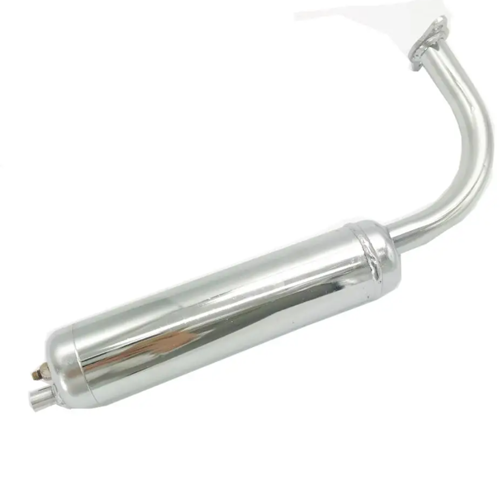 New Silver Colour 60CC 80CC Bicycle Exhaust Muffler Pipe Bike Engine Kits