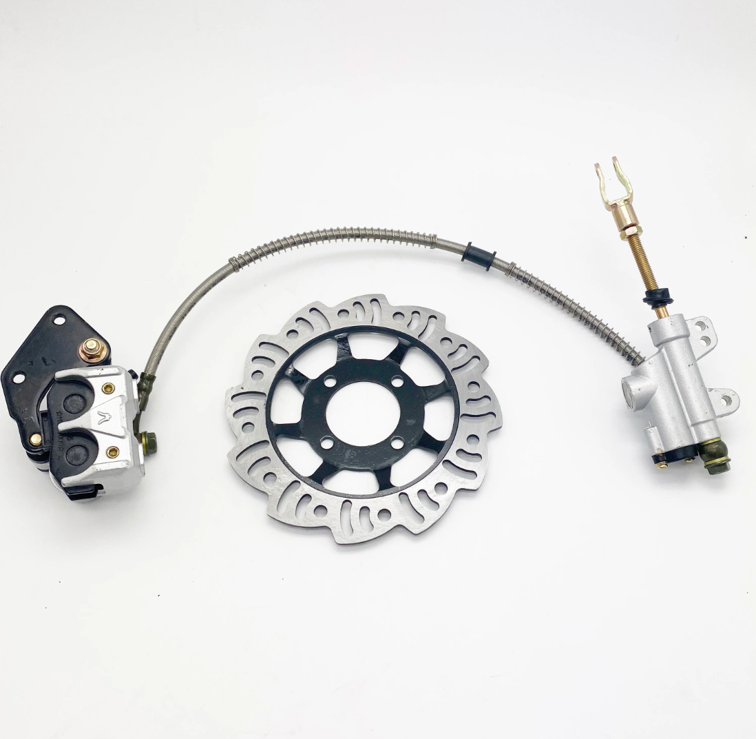 New Footbrake Master Cylinder Rear Brake Pads Disc Fit For 110cc 125cc Dirt Pit Bike