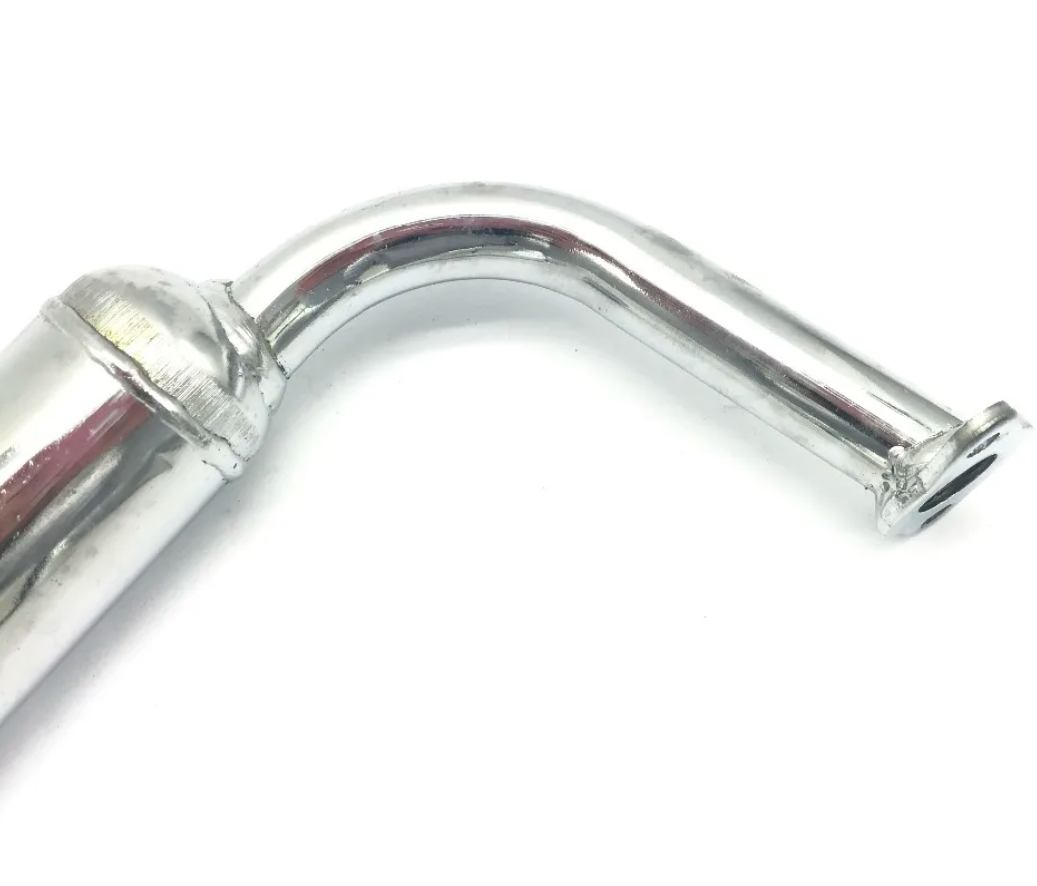 New Silver Colour 60CC 80CC Bicycle Exhaust Muffler Pipe Bike Engine Kits