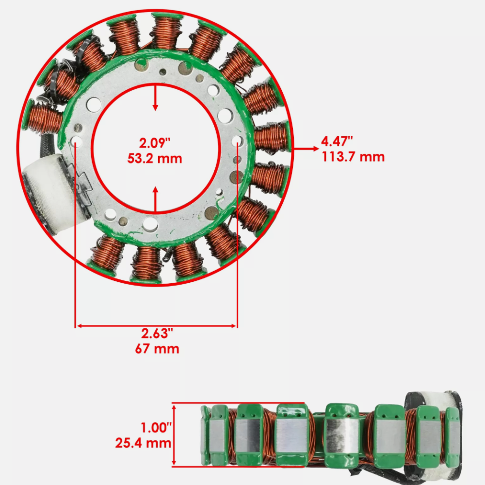 Stator for Yamaha Moto-4 350 YFM350 1990 1992 -1994 / 3Hn-85510-00-00 Generator