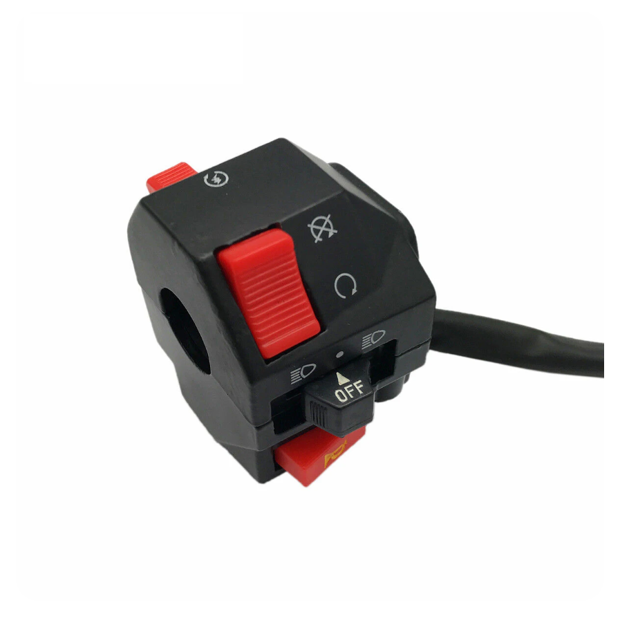 7 Wire Left Hand Handlebar Starter Switch - Kazuma 110 150 250 Falcon Cougar ATV