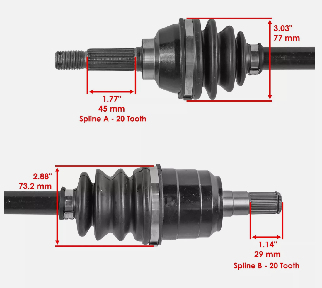 【Pre sale】Front CV Axle For Suzuki King Quad 500 700 ATV