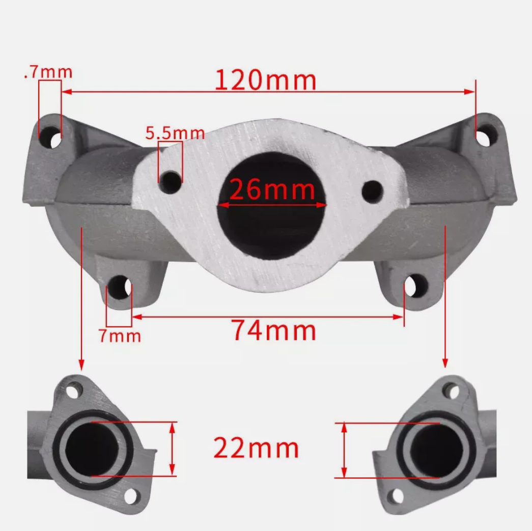 Motorcycle intake pipe connector for Honda CM125 250 CBT125 250 fuel carburetor