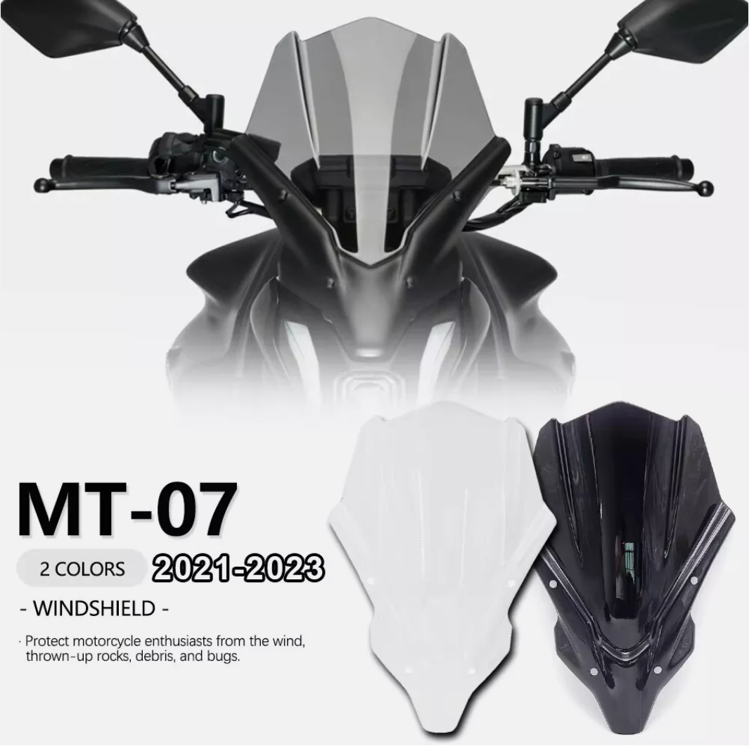 Motorcycle Windshield Acrylic WindScreen Deflector For Yamaha MT-07 2021-2023 modified