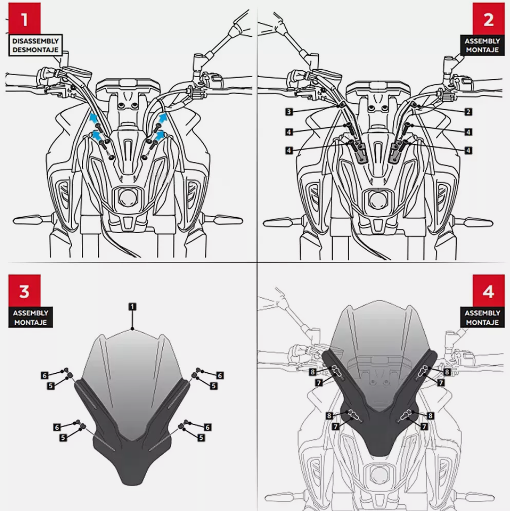 Motorcycle Windshield Acrylic WindScreen Deflector For Yamaha MT-07 2021-2023 modified