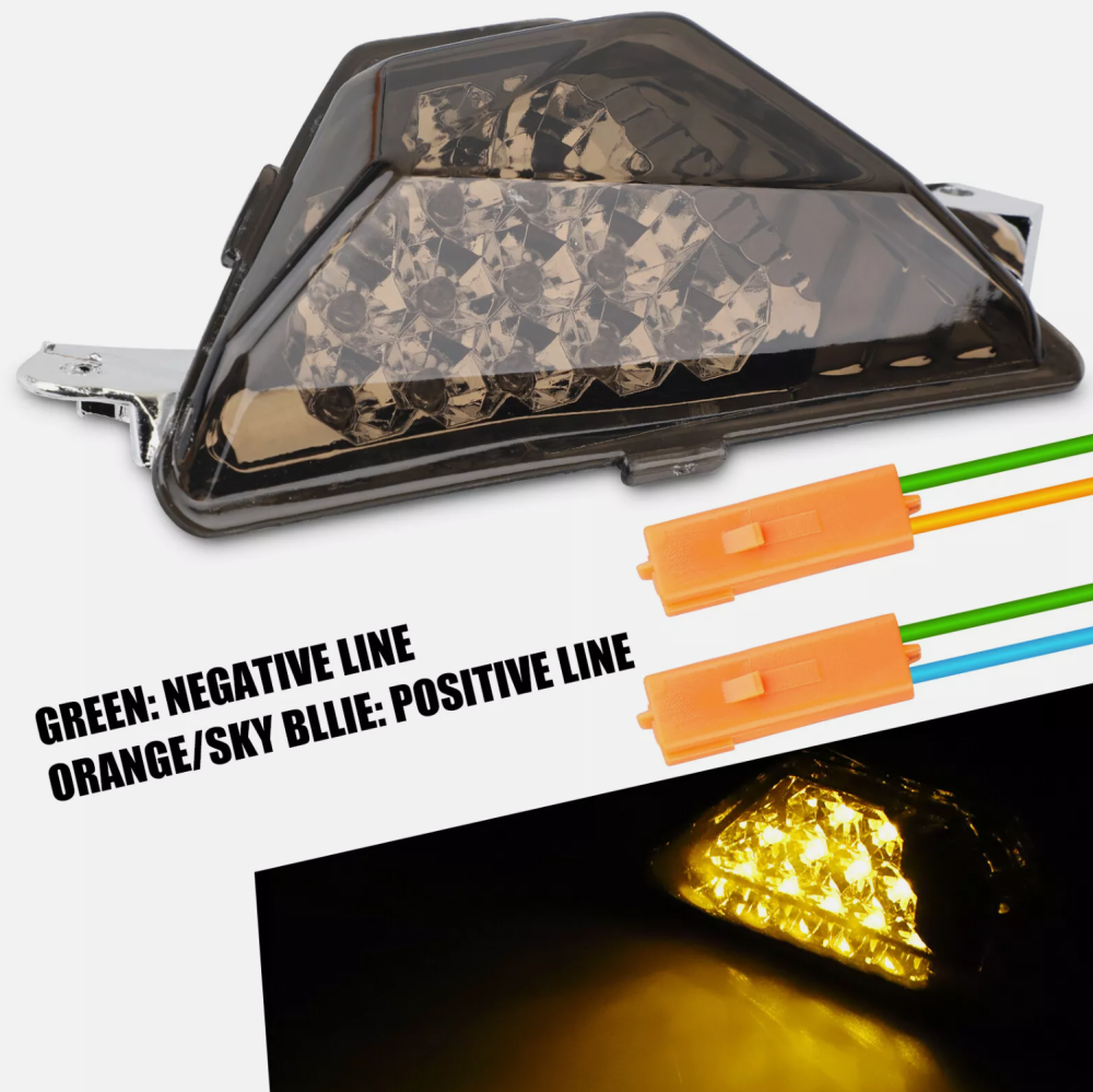 Front LED Turn Signals Light Lamp For KAWASAKI NINJA 250/300/400/650/1000 ZX6R modified